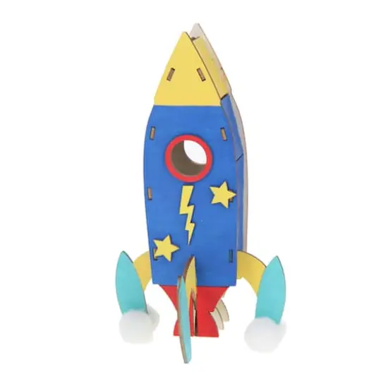 3D Rocket Wood Crafting Kit by Creatology&trade; {3}