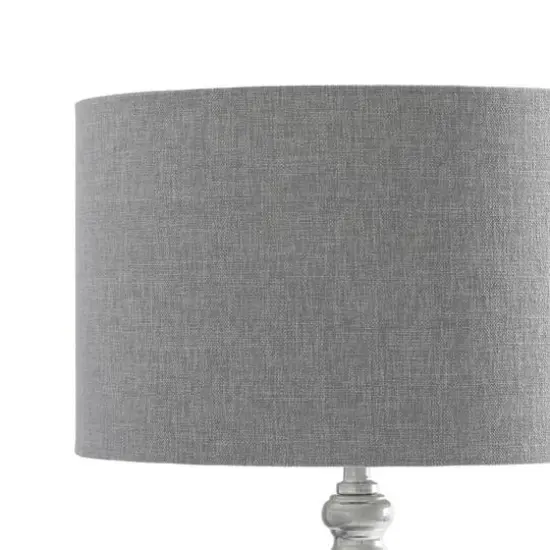 Silver Glass Traditional Table Lamp, 27" x 16" x 16" {6}
