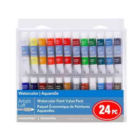 24 Color Watercolor Paint Value Pack by Artist's Loft&trade; Necessities&trade; {1}