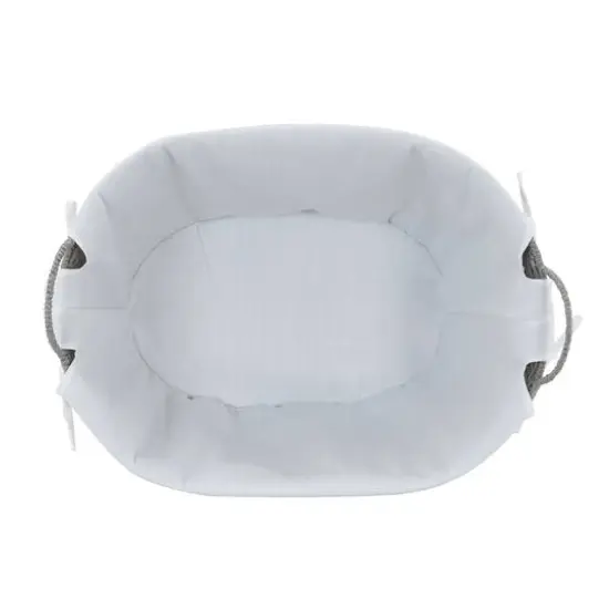 Household Essentials Gray Wicker Lined Laundry Basket {8}