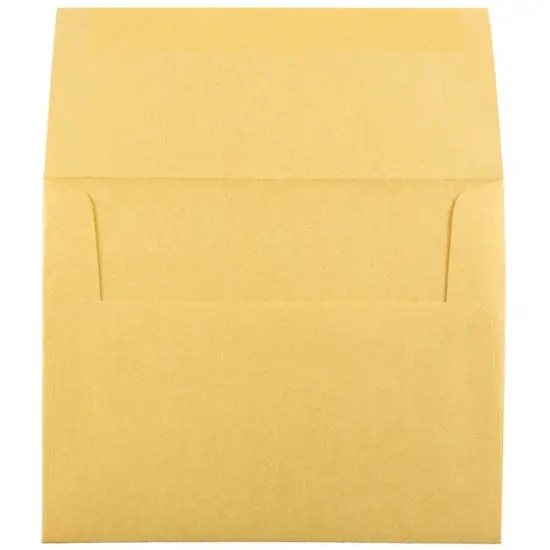JAM Paper 4.375" x 5.75" Metallic Invitation Envelopes, 25ct. Gold Stardream {4}