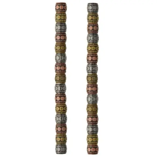 Carved Metal Drum Beads, 7mm by Bead Landing&trade; {4}