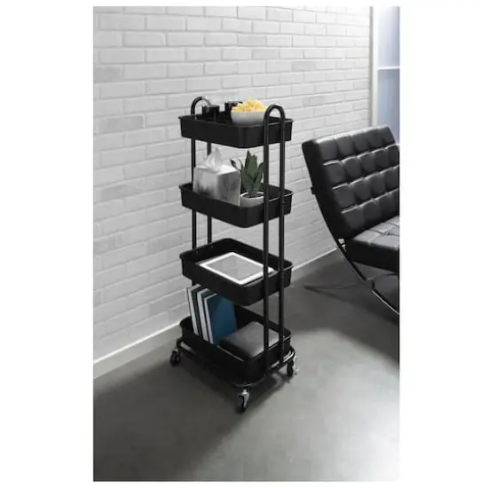 Organize It All 4-Tier Rolling Multifunctional Storage Cart {4}
