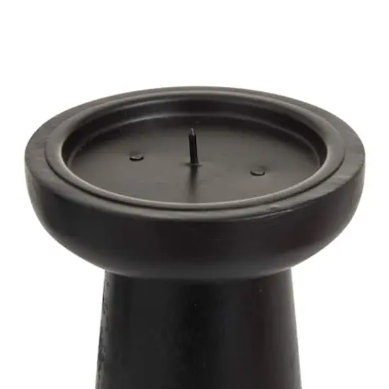 Black Wood Modern Candle holder 10",6",8" {4}