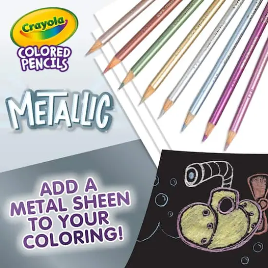Crayola&reg; Metallic Colored Pencils, 6 Packs of 8 {9}