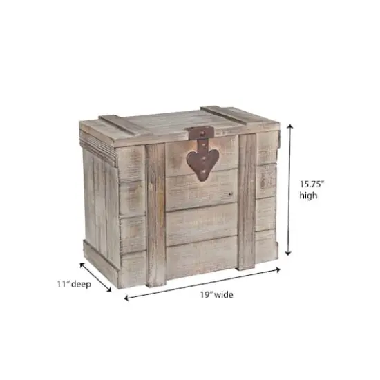 Household Essentials Antiqued Decorative Trunk (Small) {4}