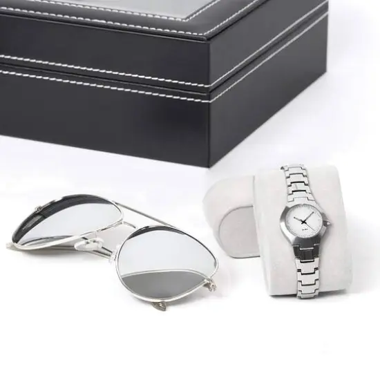 Midnight Black Dark Jewelry Watch Box {6}