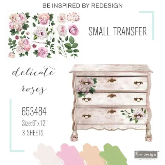 Prima&reg; Re-Design&reg; Delicate Roses D&eacute;cor Transfers {1}
