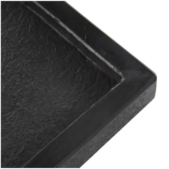 Black Marble Minimalistic Textured Square Trays, 2ct. {6}