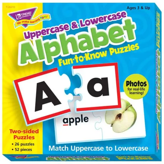Trend Enterprises&reg; Uppercase/Lowercase Alphabet Fun-to-Know Puzzles {1}