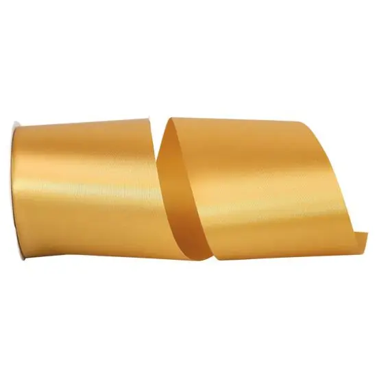 JAM Paper 4" x 50yd. Satin Allure Single Face Ribbon Golden Ale {1}