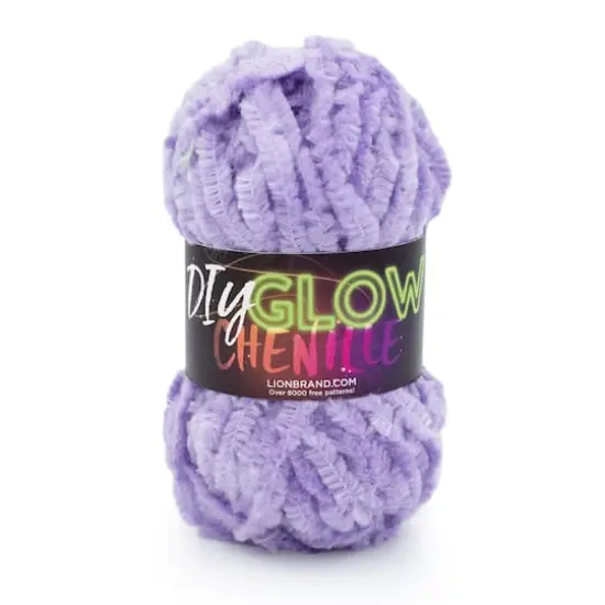 Lion Brand&reg; DIY Glow Chenille Yarn Purple {1}