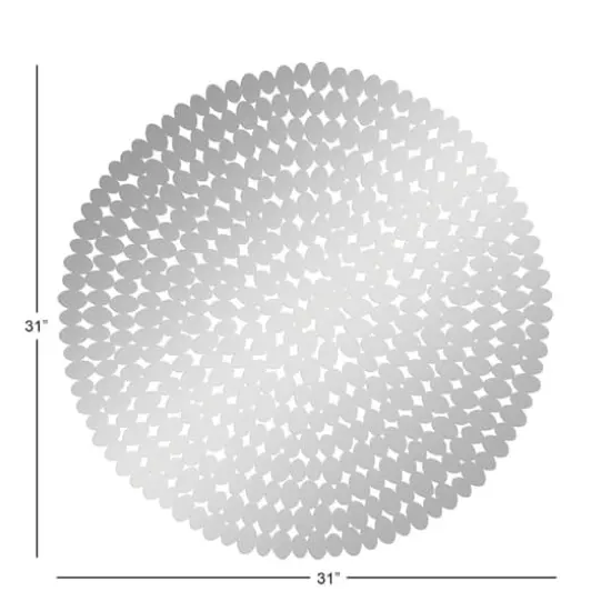 31" Silver Glam Ornamental Stainless Steel Wall D&eacute;cor {7}
