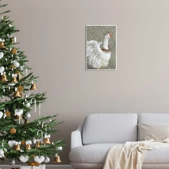 Stupell Industries Winter Goose Seasonal Botanicals Wall Plaque Art {3}