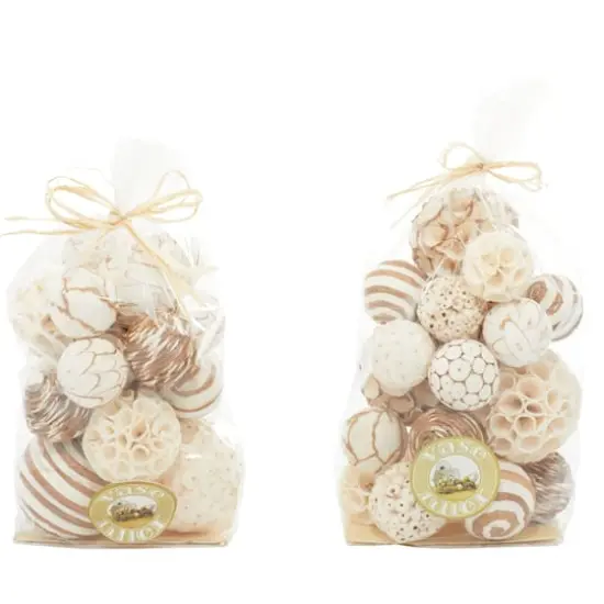 Brown Dried Flowers Natural Orbs & Vase Filler, 2ct. {3}