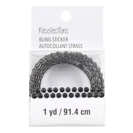 Bling on a Roll&trade; Double Row Rhinestones by Recollections&trade; Black {5}