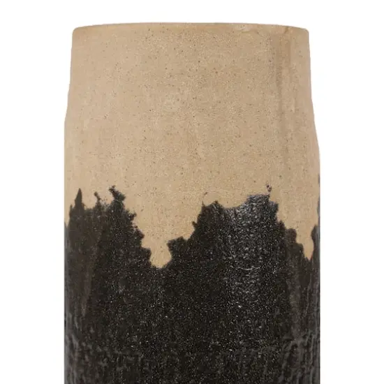 Black Porcelain Contemporary Vase, 17" x 6" x 6" {5}
