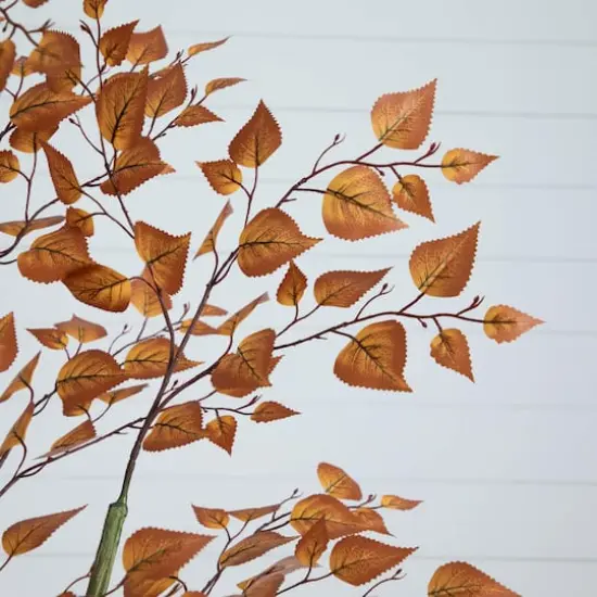 6ft. Autumn Birch Leaf Artificial Fall Tree {4}