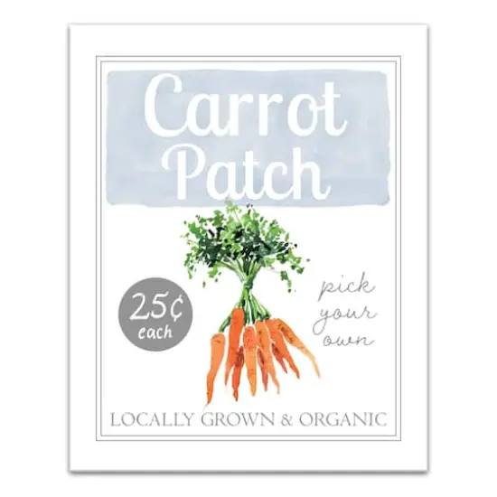 Carrot Patch Sign 2 16" x 20" Canvas Wall Art {1}
