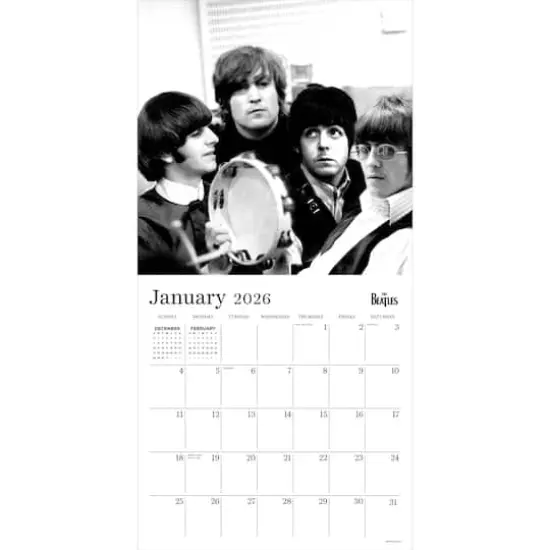 2026 The Beatles: In Black & White Wall Calendar {3}