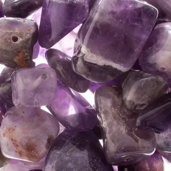 John Bead Earth's Jewels Natural Stone Bead Assortment, 100g Purple Amethyst {1}