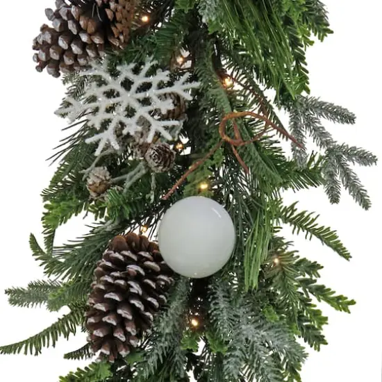 9ft. Pre-Lit Alpine Collection Decorated Garland {1}