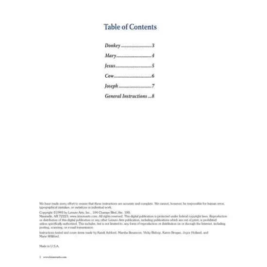 Leisure Arts&reg; The Holy Family Heirloom Nativity Book 1 {4}