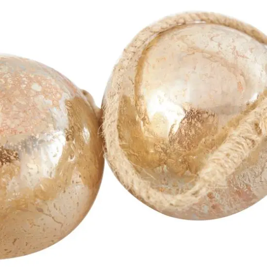 8ft. Extra Long Handmade Glass Beaded Garland with Tassels Brown {6}