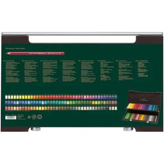 Faber-Castell Polychromos 120 Color Colored Pencil Set in Wood Case {5}