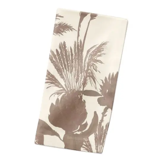 Tonal Protea Blooms Cotton Twill Napkin Neutral Tones {3}