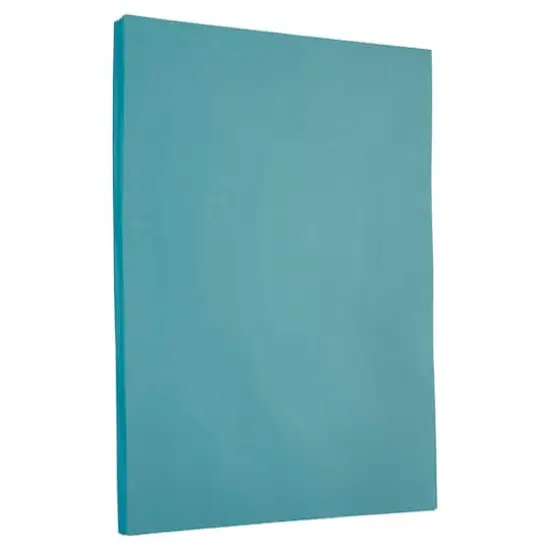 JAM Paper Recycled 8.5" x 11" 65lb. Cover Cardstock Pack, 250 Sheets Blue {1}