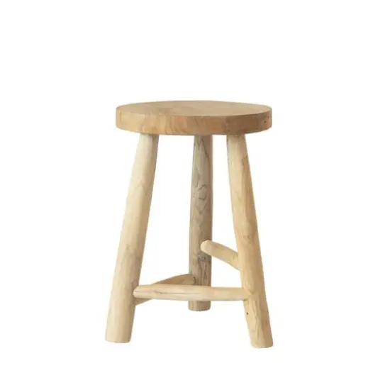 Hello Honey&reg; Natural Bleached Teakwood Round Stool {5}
