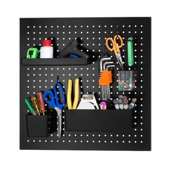 22" Black Metal Pegboard by Simply Tidy&reg; {4}