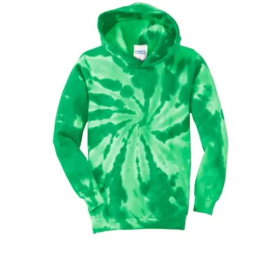 Port & Company&reg; Youth Tie-Dye Pullover Hooded Sweatshirt Kelly {1}