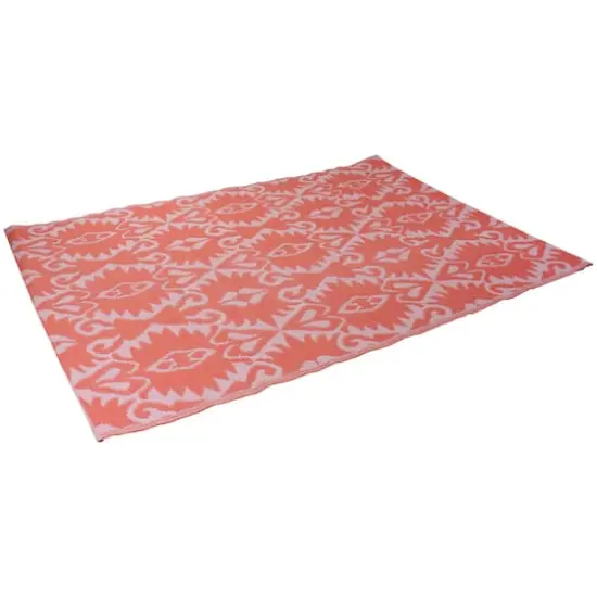 Pink Abstract Pattern Rectangular Outdoor Area Rug, 4ft. x 6ft. {4}
