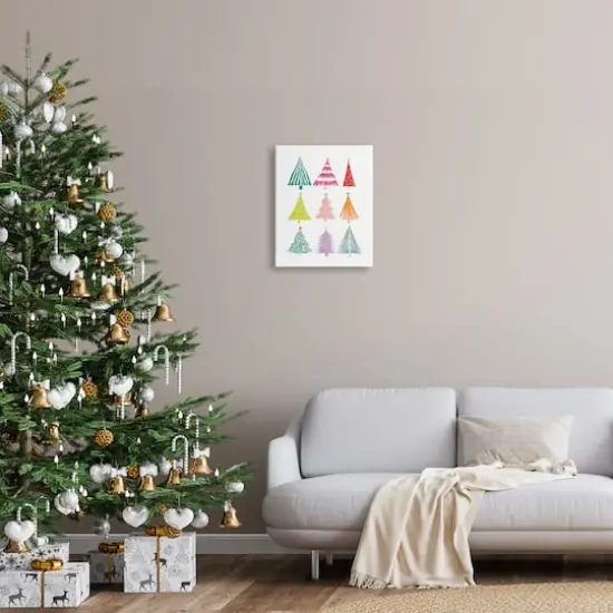 Stupell Industries Varied Fun Christmas Trees Canvas Wall Art {3}
