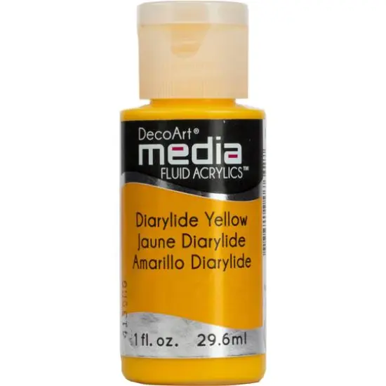 DecoArt Media&reg; Fluid Acrylic Paint, 1oz. Diarylide Yellow {1}