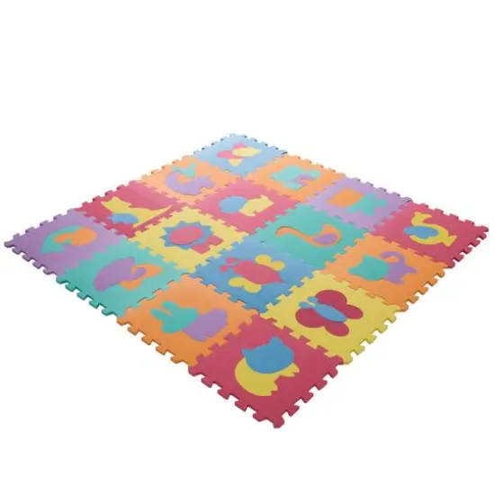 Toy Time Interlocking Foam Tile Play Mat with Animals {1}