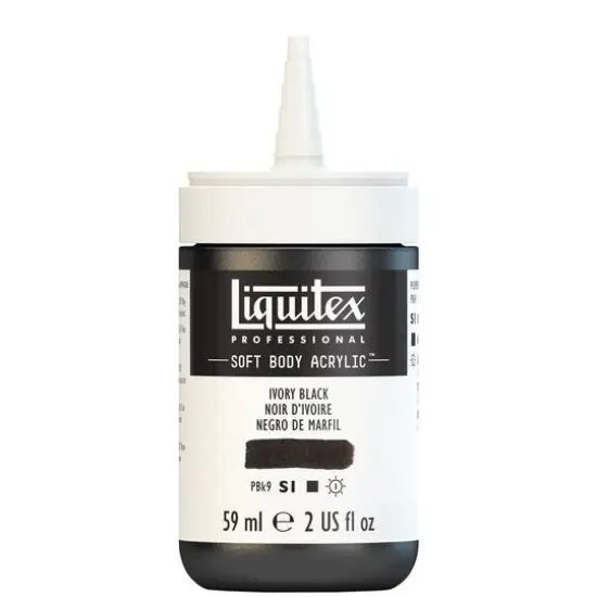Liquitex&reg; Professional Soft Body Acrylic Bottle, 2oz. Ivory Black {9}