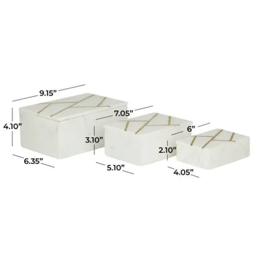 White Abstract Glam Box Set {6}