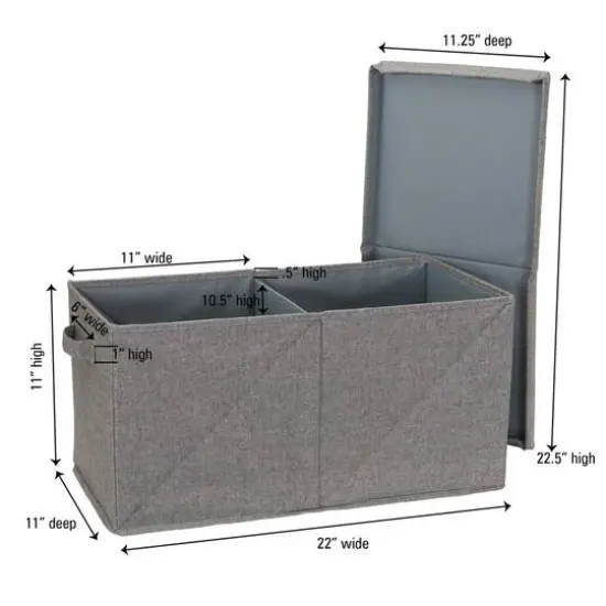 Household Essentials Fabric Storage Bin with Lid (Jumbo) {4}