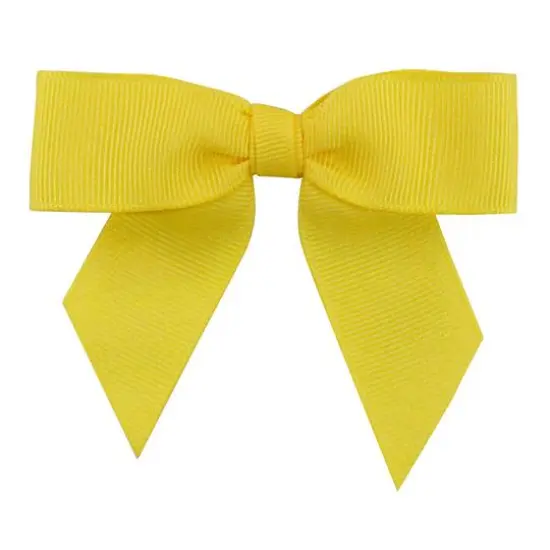 JAM Paper 7/8" Grosgrain Twist Tie Bows, 100ct. Yellow {1}