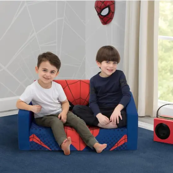 Marvel Spider Man Cozee Flip Out 2 In 1 Convertible Sofa To Lounger For Kids  {5}