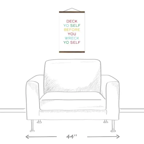 Deck Yo Self 12x18 Teak Hanging Canvas {4}