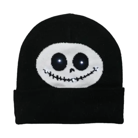 Black & White Light Up Ghost Face Beanie by Celebrate It&trade; {1}