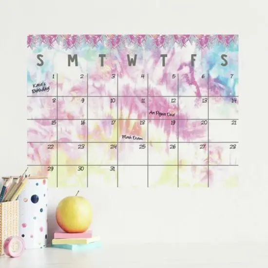 RoomMates Tie-Die Dry Erase Calendar Peel & Stick Wall Decal {3}