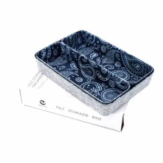 Welaxy Felt 3 Piece Paisley Drawer Organizer Set {8}
