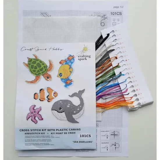 Crafting Spark Sea Dwellers Plastic Canvas Counted Cross Stitch Kit {3}