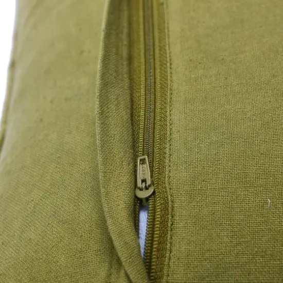 Green Quilted Velvet Lumbar Pillow Cover {4}