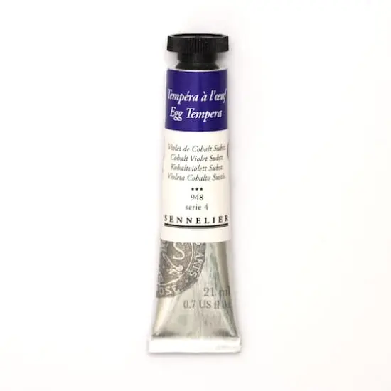 Sennelier Egg Tempera Tube, 21mL Cobalt Violet Hue S4 {1}